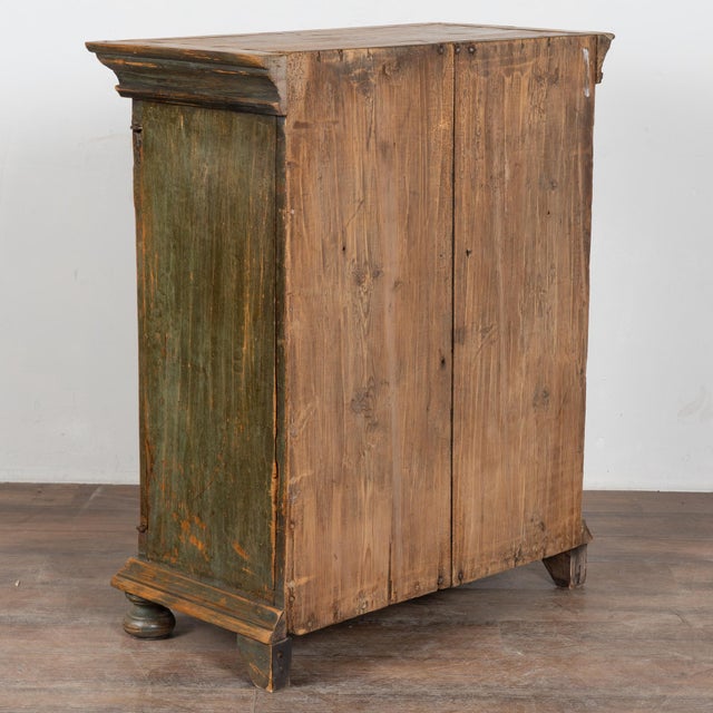 Swedish Original Painted Pine Sideboard Cabinet Dated 1808 For Sale - Image 11 of 11