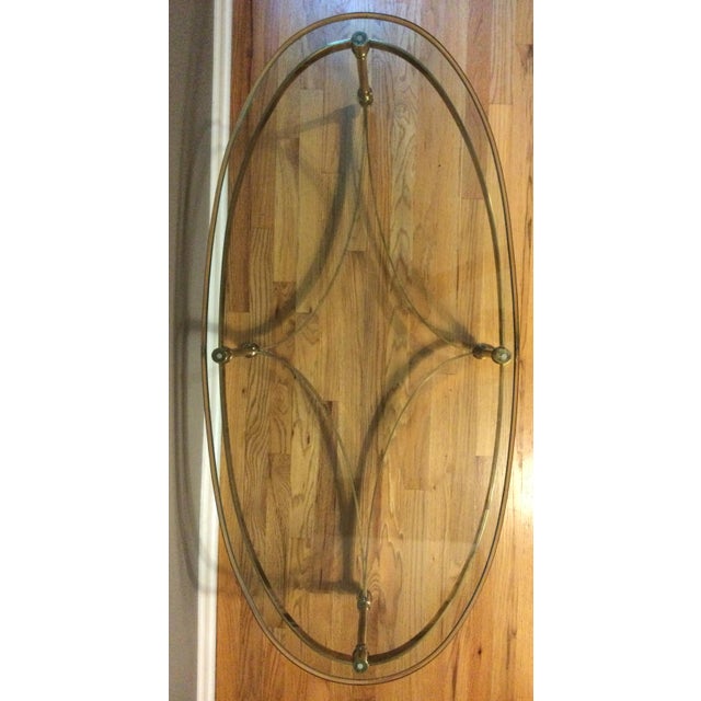 Metal 1980s Vintage Labarge Style Brass and Glass Table For Sale - Image 7 of 7