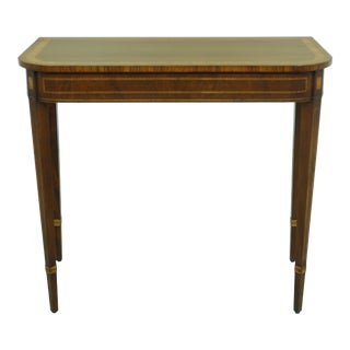 English Inlaid Mahogany Federal Style Console Table For Sale