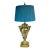 Vintage Art Deco Hollywood Regency Mediterranean Winged Nike Greek Goddess Brass Table Lamp, New Pleated Shade For Sale