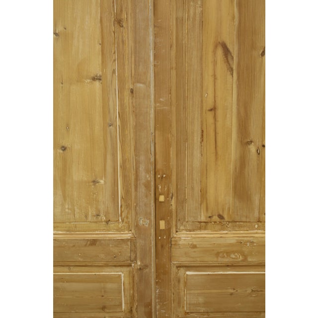 Rustic European Late 19th Century Double French Doors - a Pair For Sale - Image 3 of 5