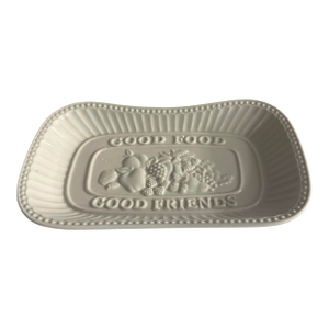 Godinger 'Good Food Good Friends' Ceramic Serving Platter