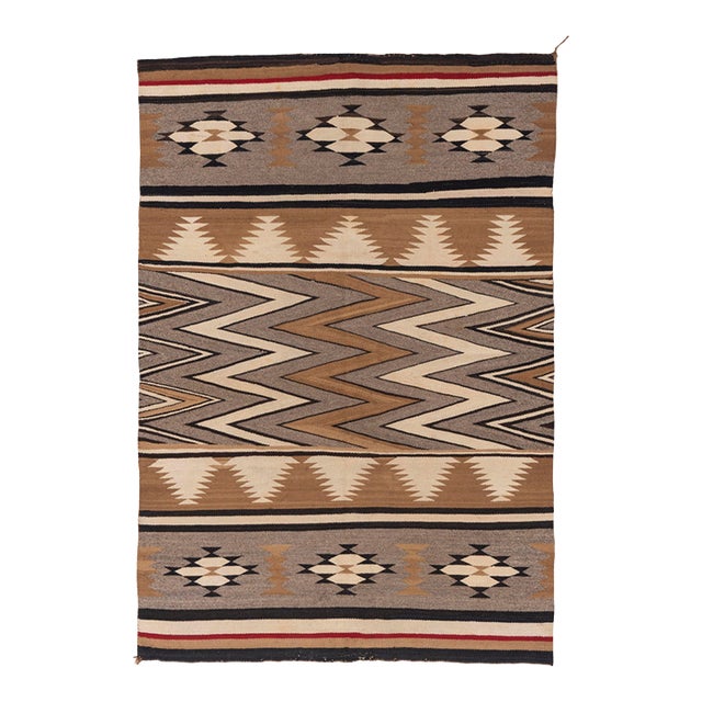 Antique Navajo Style Rug 3'9 X 5'4 For Sale