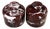 Handcrafted Marble Salt Cellar Set of 2 – Red Marble Lidded Salt & Spice Containers For Sale