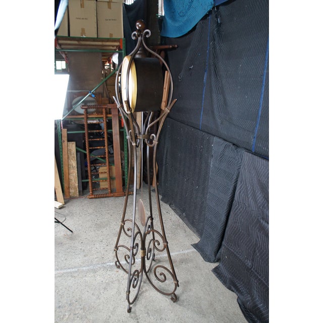 Howard Miller 615-004 Vercelli Floor Grandfather Clock Iron Scrollwork Cast Stone For Sale - Image 9 of 12