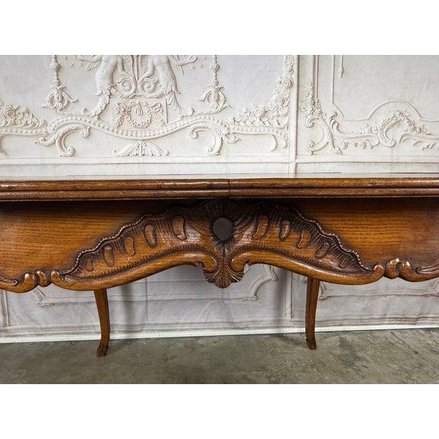 Antique French Louis XV Coffee Table, Solid Oak, Circa 1890 For Sale - Image 4 of 13