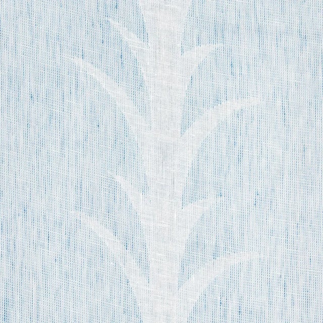 Schumacher Schumacher Acanthus Stripe Sheer Fabric in Slate For Sale - Image 4 of 5