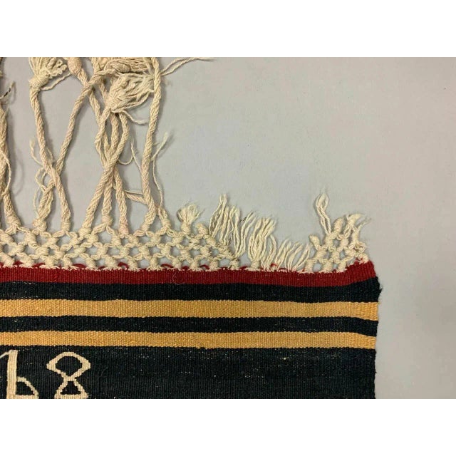 Vintage Turkish Medium Sized Shabby Wool Kilim Rug 190x100 cm For Sale - Image 11 of 12