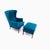 Set of 20th Century Wingback Armchair with Ottoman, Denmark, 1950s For Sale - Image 16 of 16