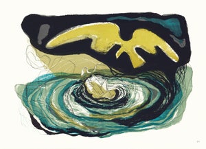 1968 "Moby Dick" Lithograph by Benton Spruance "The Vortex"