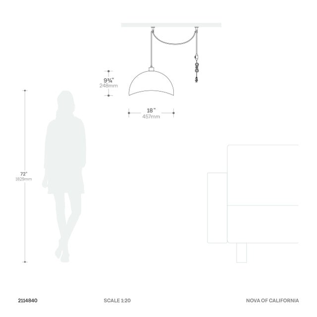 Contemporary Luna Bella Swag Lamp, Satin Nickel/White-Luna Bella Leaf Shade, Satin Nickel, Dimmable, for Living Room or Bedroom For Sale - Image 3 of 3