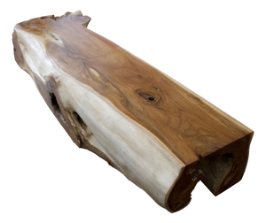 Andrianna Shamaris Teak Wood Log Bench or Coffee Table