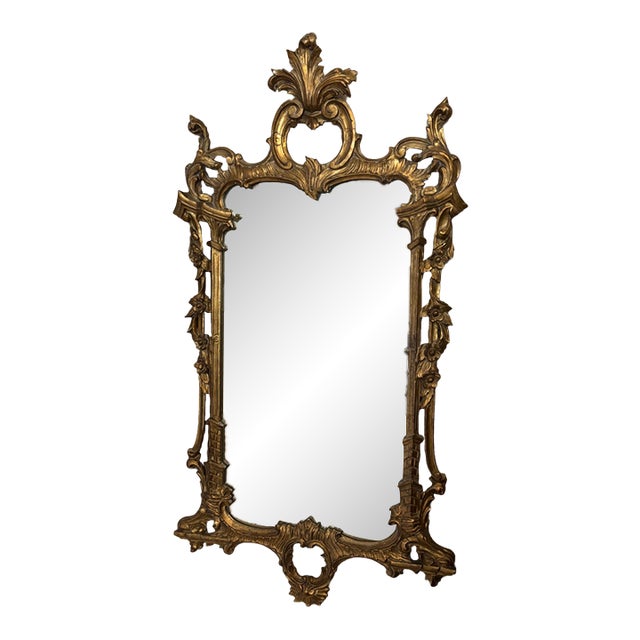 Antique Rococo Revival Gilt Composition Wall Mirror, Circa 1880 For Sale