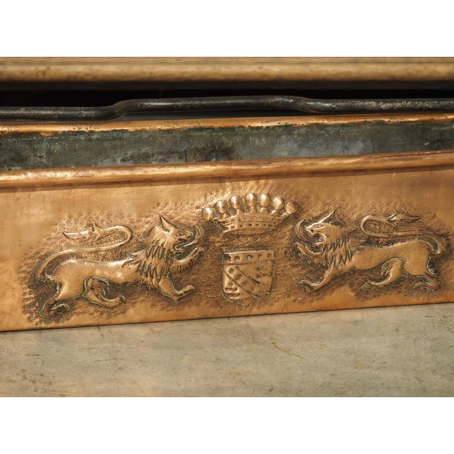 Circa 1900 French Double Lion Passant and Fleur De Lys Copper Poissonnière For Sale - Image 10 of 18