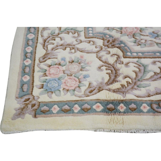 Chinese Art Deco Knotted Wool Rug, 8'5''x11' For Sale - Image 4 of 6