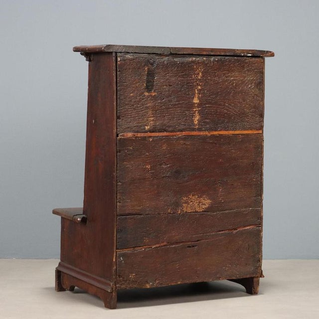 Brown 18th Century Baroque Walnut Kneeler For Sale - Image 8 of 9