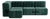 Curt Modular Set - Flexible Small Corner Sofa - Barcelona - Serpentine - V3347/39 (Green) by Ambivalenz, Set of 9 For Sale
