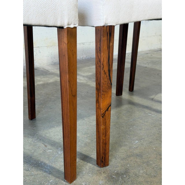 Rosewood Upholstered Dining Chairs Set of 4 Vintage Mid-Century Modern 1960s For Sale In Los Angeles - Image 6 of 10
