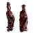 Late 20th Century Hand Carved Chinese Guanyin & Scholar Figures Pair-Rosewood-Asian-Sculpture-Kwan For Sale