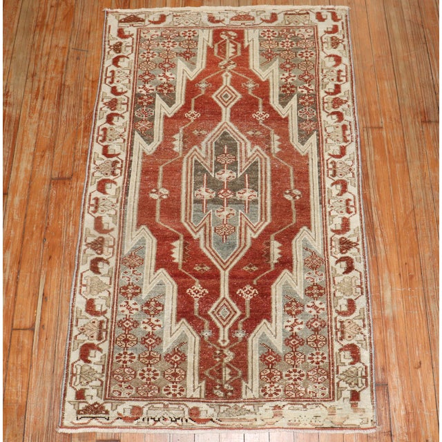 Persian Zabihi Collection Persian Mazlagan Malayer Rug For Sale - Image 3 of 7
