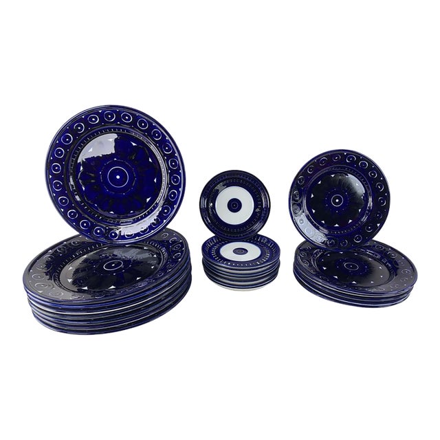 1960s Dinnerware Set From Arabia Finland in the Valencia Pattern - Set of 20 For Sale