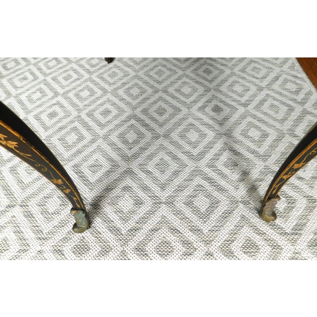 Chinoiserie Mercury Glass Side Black Lacquer Tables, European Crossroads, John Richard, a Pair For Sale - Image 16 of 16