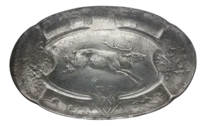 Large Pewter Art Nouveau Kayserzinn Plate