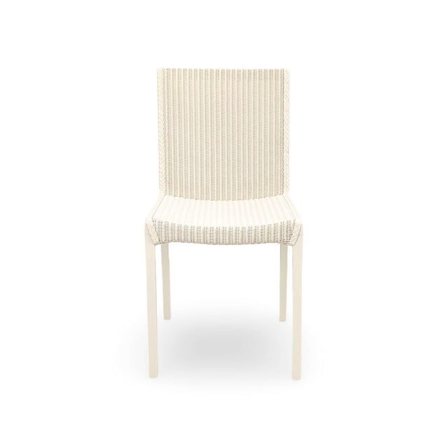 Vintage White Wicker Chair from Lloyd Loom, Italy For Sale - Image 10 of 10