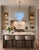 Trio Murano chandelier.s Each fixture is made up of 23 individual handblown trasparent glass elements hanging from a...