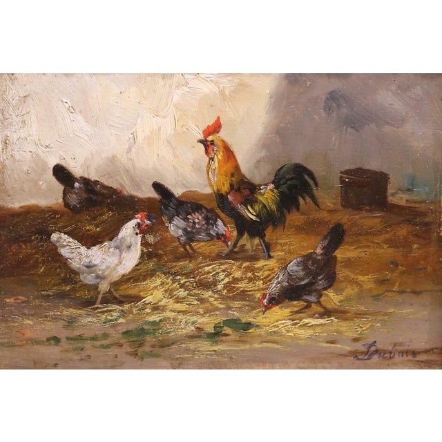 Pair of 19th Century Belgium Pendant Chicken Paintings Signed Dubois For Sale In Dallas - Image 6 of 15