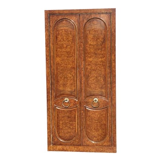 Weiman Furniture Burlwood Armoire Wardrobe Linen Press For Sale