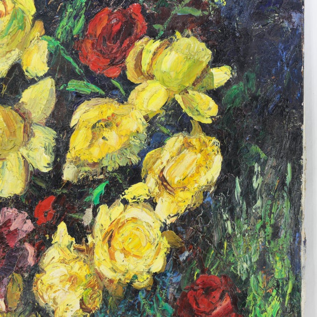 Paint Nandor Vagh Weinmann Impasto Floral Still Life Oil Painting For Sale - Image 7 of 11