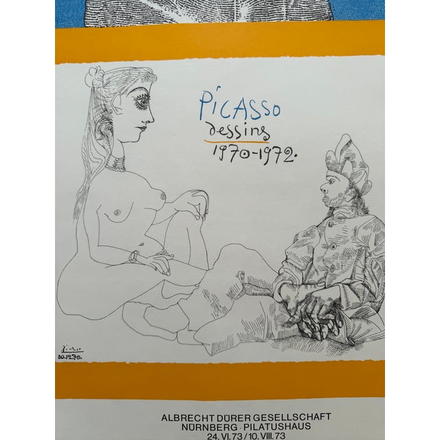 Picasso: Drawings Exhibition Poster from Michael Mathias Prechtl, 1970s, in Good conditions. Designed 1970 to 1979