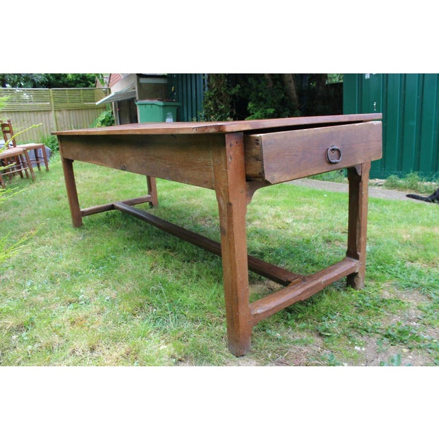 Brown French Country House Table in Cherrywood, 1850 For Sale - Image 8 of 13