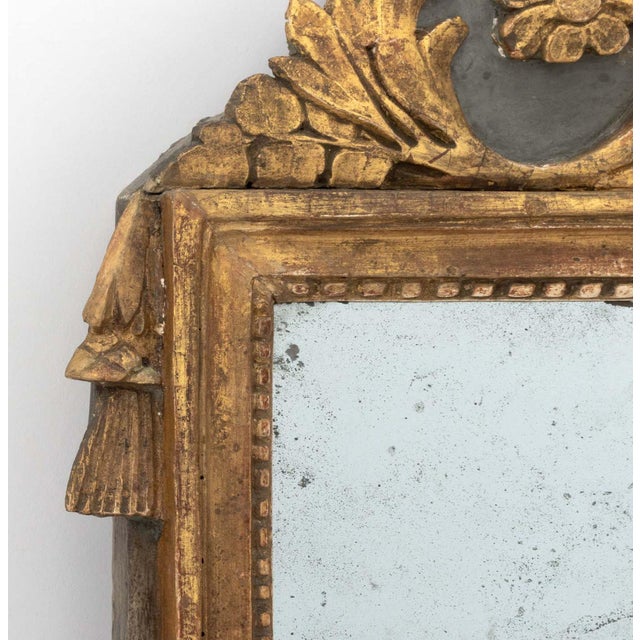 French Louis XVI Giltwood Framed Mirror, 18th Century For Sale - Image 3 of 6