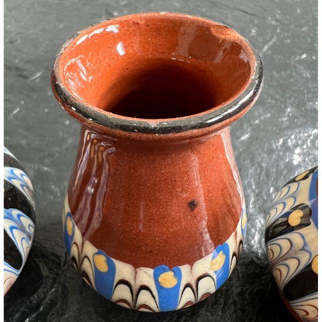 Mid-Century Bulgarian, Troyan Redware Pottery Vases, Set of Four (4) For Sale - Image 10 of 10