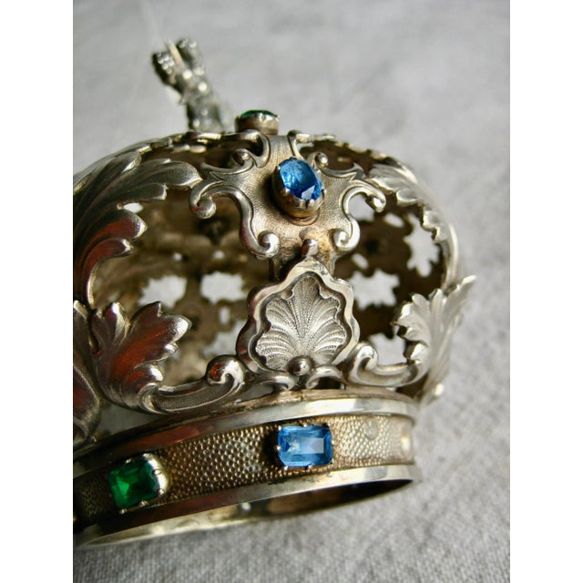 Silver Silver Statue Crown of Jesus Statue 19 Century For Sale - Image 8 of 10