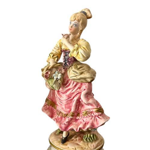 Brown Set of 2 Baroque Style Large Capodimonte Porcelain Figurines, Italy, Circa 1900s For Sale - Image 8 of 10