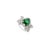 Boho Chic Carat&her Large Lotus Bonheur Ring With Pear Drop Gemstone & Cz Studded in Silver Size 7.5 For Sale - Image 3 of 12