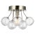 Modern Sean Lavin By Visual Comfort Studio Bronzeville 1-Light Semi-Flush Mount in Brushed Nickel For Sale - Image 3 of 3