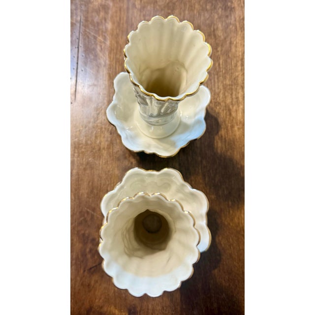 Lenox Late 20th Century Set of 4, Lenox Certified Ivory Daffodil Vases For Sale - Image 4 of 12
