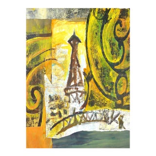 Martha Holden Contemporary Painting "Eiffel Tower in Paris, France" For Sale