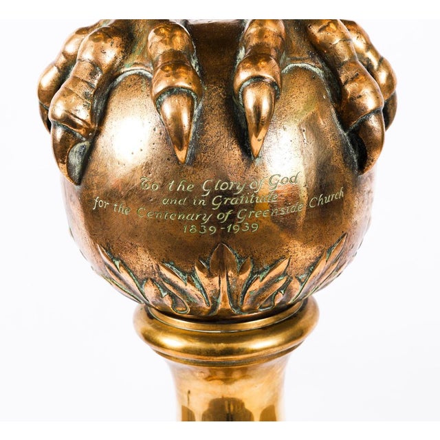Antique Scottish Ecclesiastical Brass Eagle Lectern, 1890s For Sale - Image 4 of 18