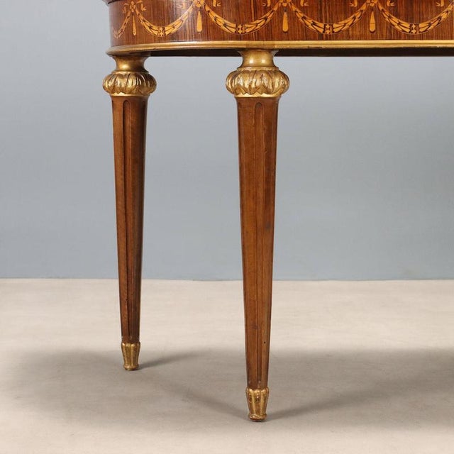Neoclassical Style Console Table in Walnut For Sale - Image 5 of 10