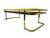 Wood 1970s Lane Furniture Lemon Yellow Lacquered Wood Coffee Table With Brass-Tone Metal Base For Sale - Image 7 of 13