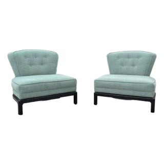 1950s Slipper Chairs Attributed by Michael Taylor for Bakers Furniture For Sale