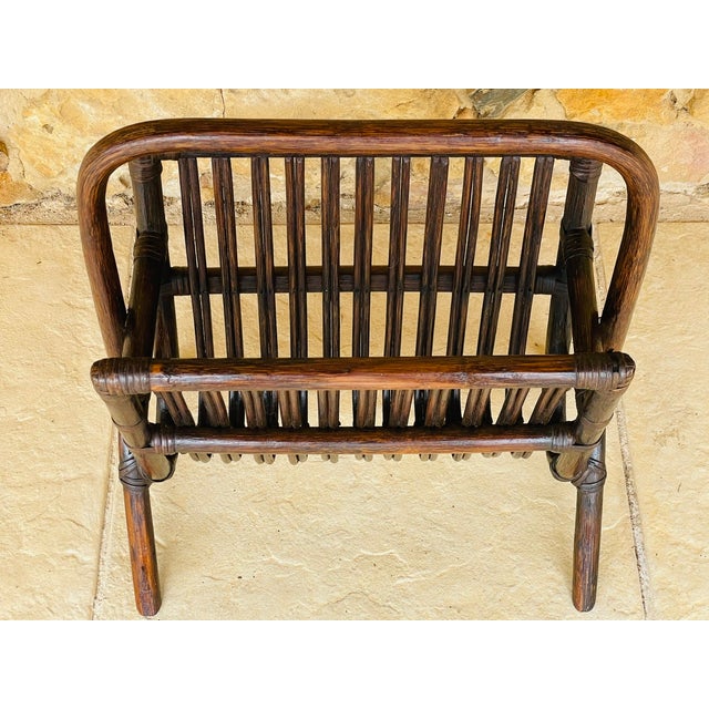 Vintage bamboo rattan magazine rack 1970s/1980s Piece is In very good original and vintage condition with very light marks...