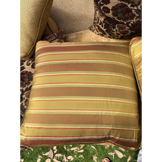 Marge Carson Designer Sofa Large / Chaise Lounge – Handcrafted Luxury Piece Goose Down Pillows For Sale In San Diego - Image 6 of 12