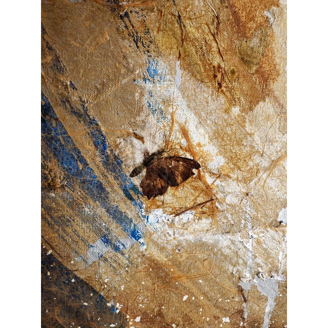 Wood Bold Mid-Century Modern Mixed Media Abstract Painting For Sale - Image 7 of 10