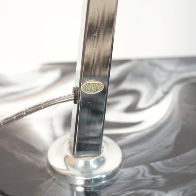 1970s Mid-Century Chrome Arc Lamp - Italy For Sale - Image 5 of 11